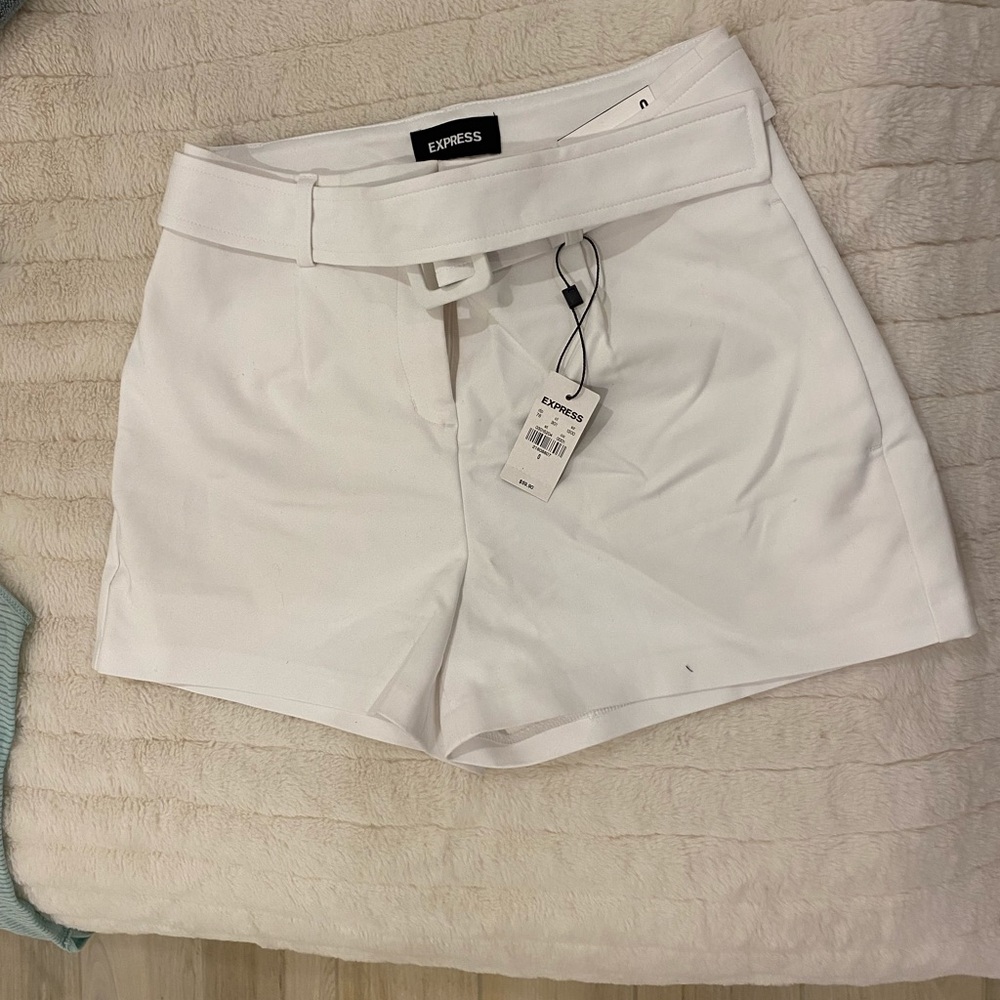 Express white business shorts